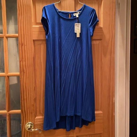 royal blue short sleeve dress TESSA royal blue short kimono sleeves midi dress main image 0